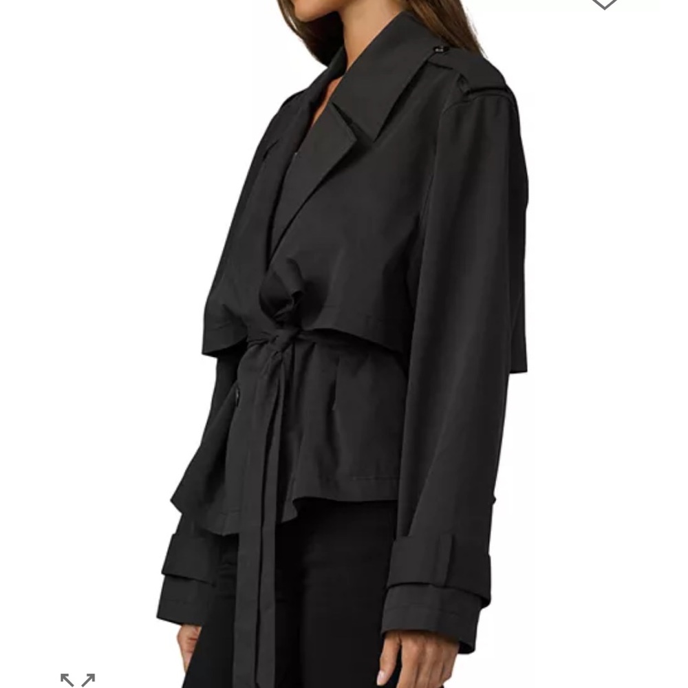 Joe's Jeans Black Short Trench Black - Picture 3 of 6
